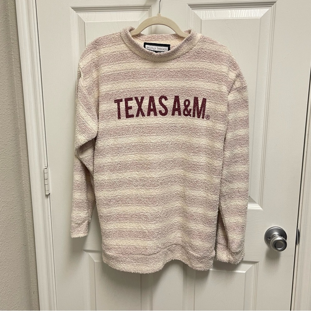 Woolly Threads Striped Texas A&M Sweater